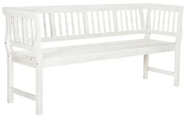 Safavieh Brentwood Antique White Garden Bench
