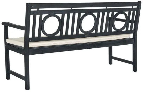 Safavieh Montclair Slate British Garden Bench w/ Cushion