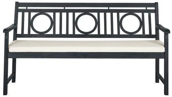 Montclair Slate British Garden Bench w/ Cushion - The Mayfair Hall