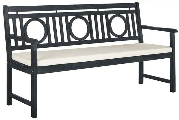 Montclair Slate British Garden Bench w/ Cushion - The Mayfair Hall