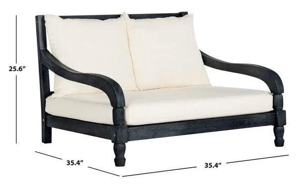 Safavieh Pomona Slate Grey Outdoor Lounger Daybed