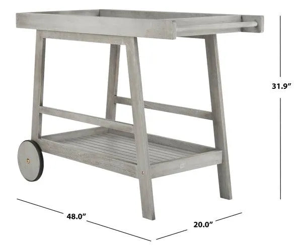 Grey Indoor-Outdoor Bar Cart - The Mayfair Hall