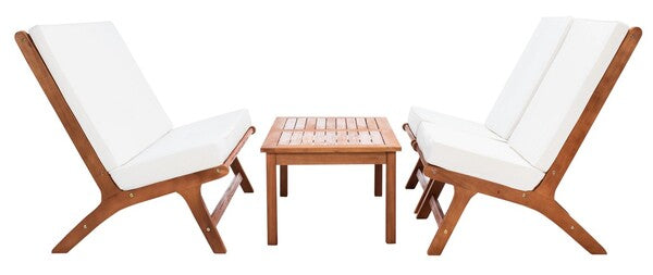 Chaston Natural Outdoor Lounge Set (4 Piece Set) - The Mayfair Hall