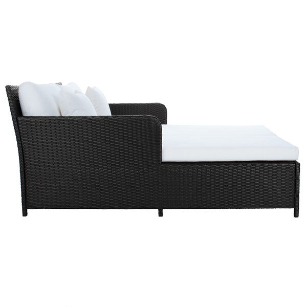 Cadeo Black Wicker Poolside Daybed - The Mayfair Hall