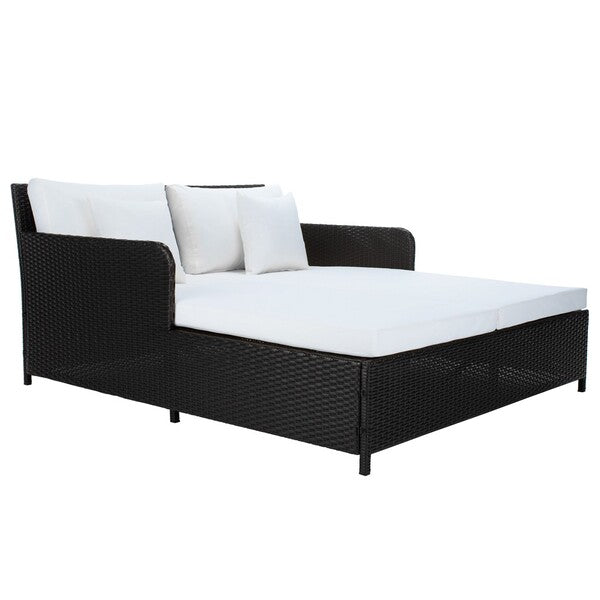 Cadeo Black Wicker Poolside Daybed - The Mayfair Hall