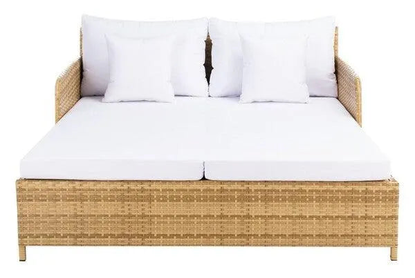 Cadeo Natural Wicker Poolside Daybed - The Mayfair Hall