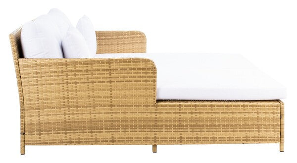 Cadeo Natural Wicker Poolside Daybed - The Mayfair Hall