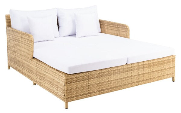 Cadeo Natural Wicker Poolside Daybed - The Mayfair Hall