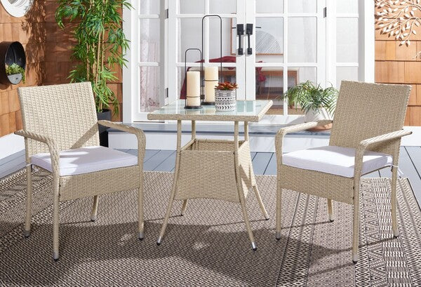 Laban Contemporary-Chic Bistro Outdoor Dining Set (3 Piece Set) - The Mayfair Hall