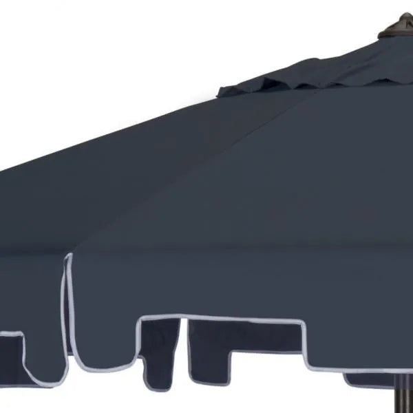 Safavieh Zimmerman Navy Crank Market Umbrella With Flap (9ft)