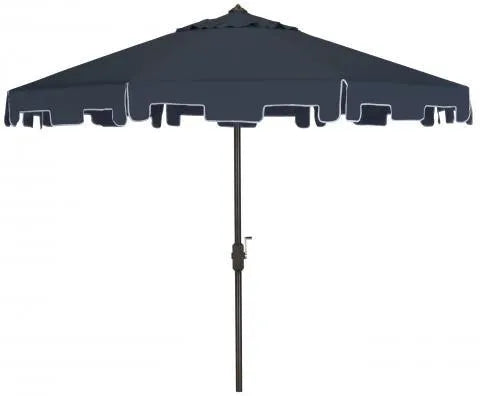 Zimmerman Navy Crank Market Umbrella With Flap (9ft) - The Mayfair Hall