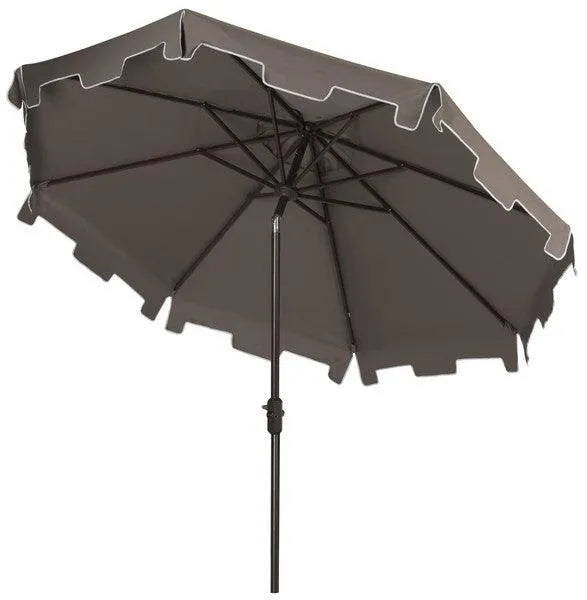 9ft Grey Crank Umbrella With Flap - The Mayfair Hall