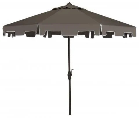 9ft Grey Crank Umbrella With Flap - The Mayfair Hall