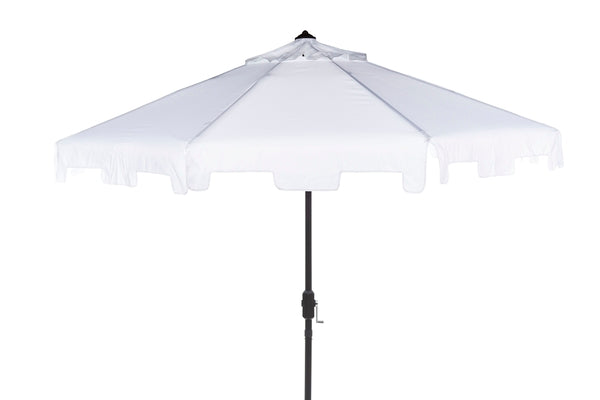 White UV Resistant Umbrella With Flap - The Mayfair Hall