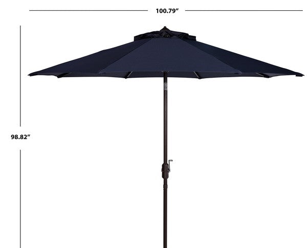 9ft Navy Auto Tilt UV Resistant Crank Umbrella - The Mayfair Hall