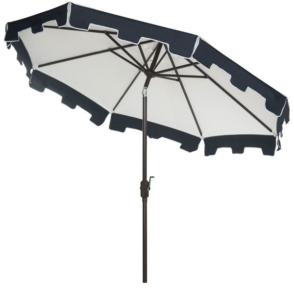 City Beige-Navy Umbrella (9ft) - The Mayfair Hall