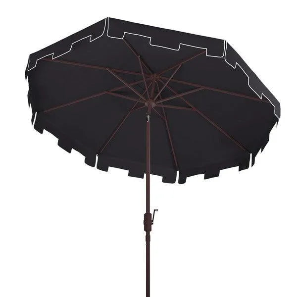 11ft Navy-White Round Classic Market Umbrella - The Mayfair Hall
