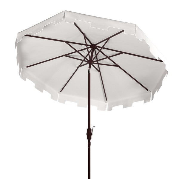 Zimmerman Beige-White Round Market Umbrella (11ft) - The Mayfair Hall