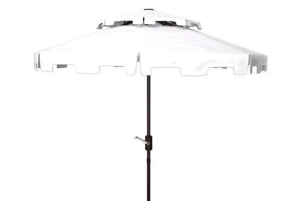 Safavieh Zimmerman White Crank Umbrella With Flap (9ft)