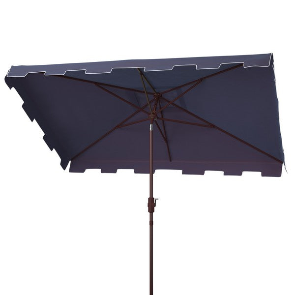 Navy-White Classic Rectangular Market Umbrella in (6.5 X 10 Ft) - The Mayfair Hall