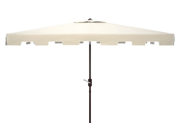 Zimmerman Beige-White Classic Rectangular Market Umbrella - The Mayfair Hall