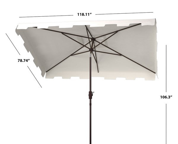 Zimmerman White Classic Rectangular Market Umbrella - The Mayfair Hall