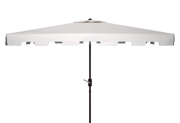 White Classic Rectangular Market Umbrella in (6.5 X 10 Ft) - The Mayfair Hall