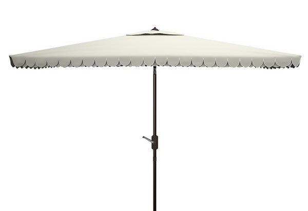 Rectangular Beige-White Elegant Lounge Umbrella (6.5 X 10 Ft) - The Mayfair Hall