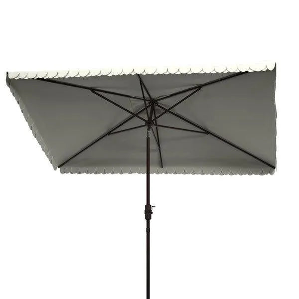 Rectangular Beige-White Elegant Lounge Umbrella (6.5 X 10 Ft) - The Mayfair Hall