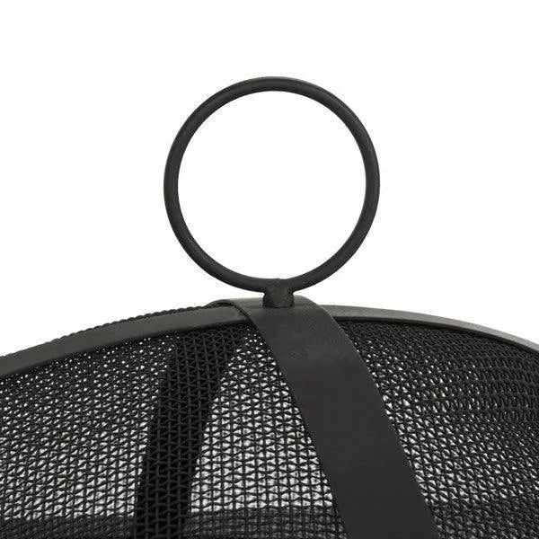 Leros Black Contemporary Square Fire Pit - The Mayfair Hall