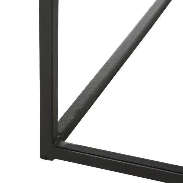 Black Modern Square Fire Pit - The Mayfair Hall