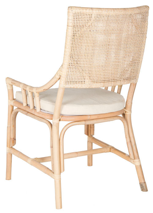 Natural White Wash Rattan Chair - The Mayfair Hall