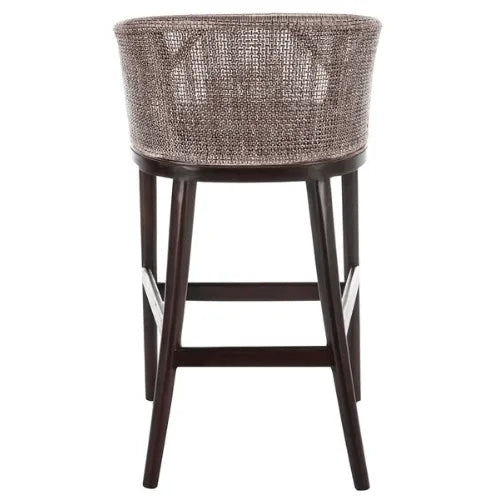 Brando Mahogany Rattan Bar Stool - The Mayfair Hall