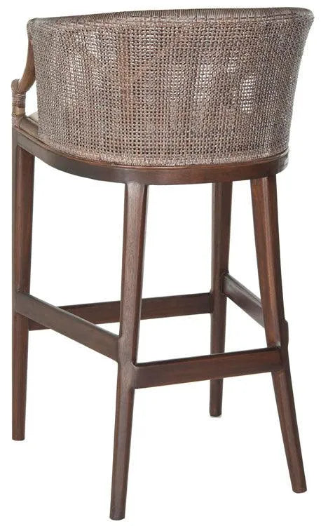 Brando Mahogany Rattan Bar Stool - The Mayfair Hall