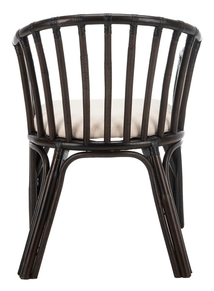 Gino Indonesian Rattan Sleek Black Arm Chair - The Mayfair Hall