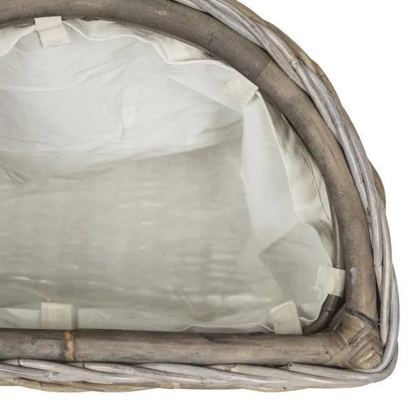 Grey Kubu Rattan Wicker Hamper - The Mayfair Hall