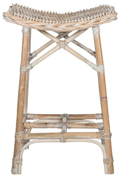Natural Washed Wicker Bar Stool - The Mayfair Hall