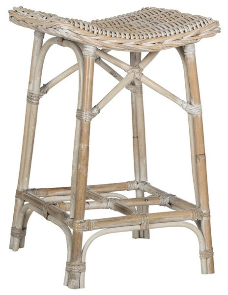 Natural Washed Wicker Bar Stool - The Mayfair Hall