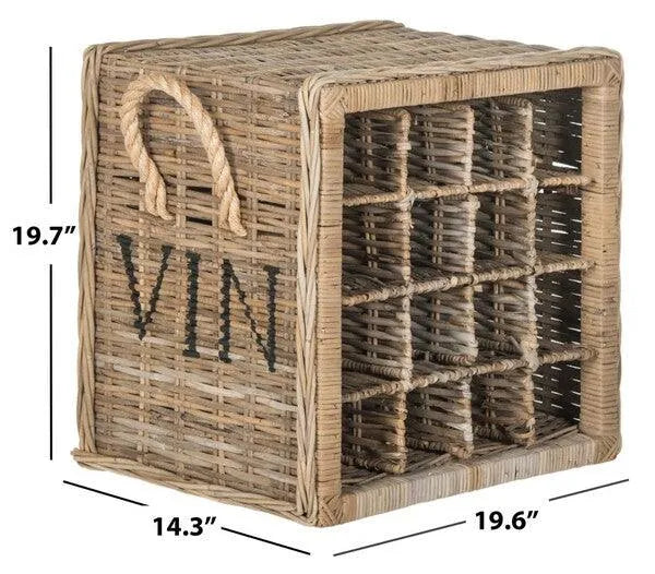Safavieh Aziza Wicker French Wine Rack
