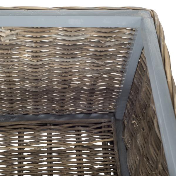 Natural-Grey Wicker Basket - The Mayfair Hall