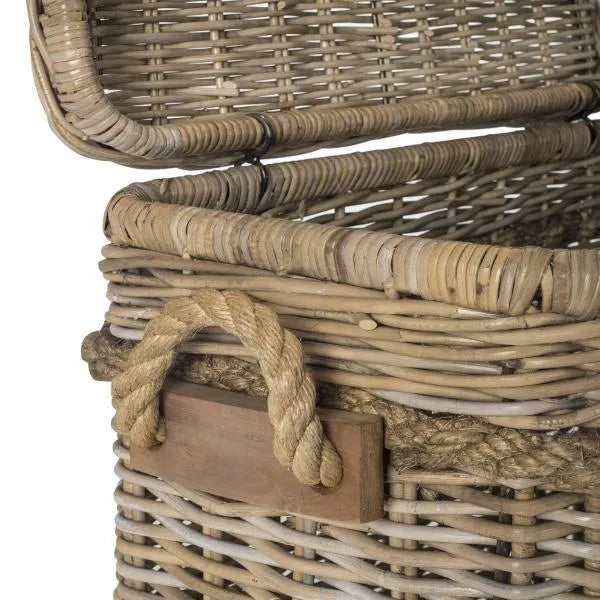 Sidonie Sustainable Grey Wicker Hamper - The Mayfair Hall