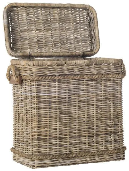 Sidonie Sustainable Grey Wicker Hamper - The Mayfair Hall