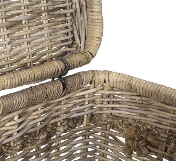 Sidonie Sustainable Grey Wicker Hamper - The Mayfair Hall