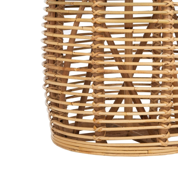 Natural Rattan Drum Stool Table - The Mayfair Hall