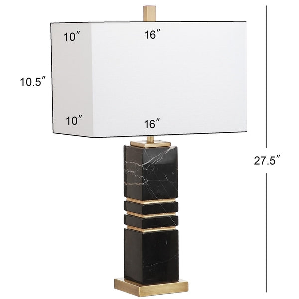 27.5-INCH H BLACK-GOLD MARBLE TABLE LAMP - The Mayfair Hall