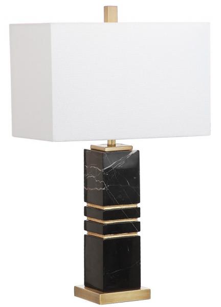Jaxton Black-Gold Marble Table Lamp - The Mayfair Hall