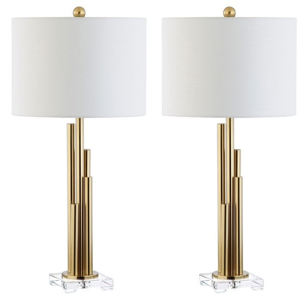 32-INCH H BRASS GOLD FINISH TABLE LAMP (SET OF 2) - The Mayfair Hall