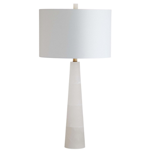 30-INCH H WHITE ALABASTER TABLE LAMP - The Mayfair Hall