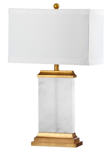 25.5-INCH H WHITE ALABASTER TABLE LAMP - The Mayfair Hall