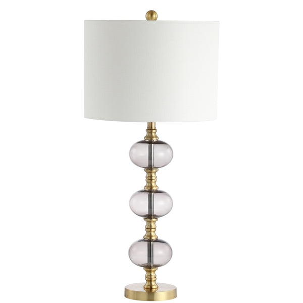 30-INCH H SMOKE GREY-BRASS GOLD TABLE LAMP (SET OF 2) - The Mayfair Hall